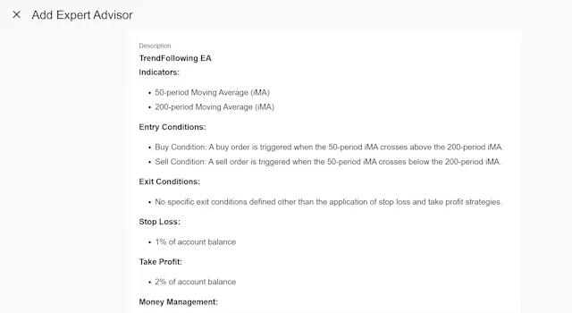 Review your generated EA