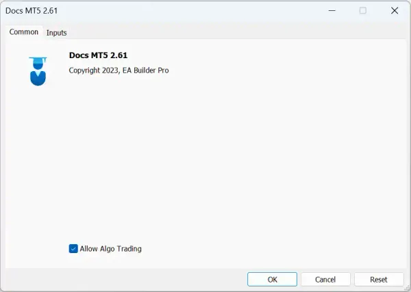 Common expert advisor mt5