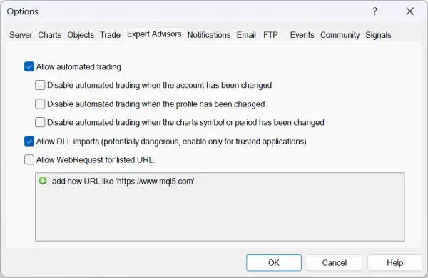 Options expert advisor MT4
