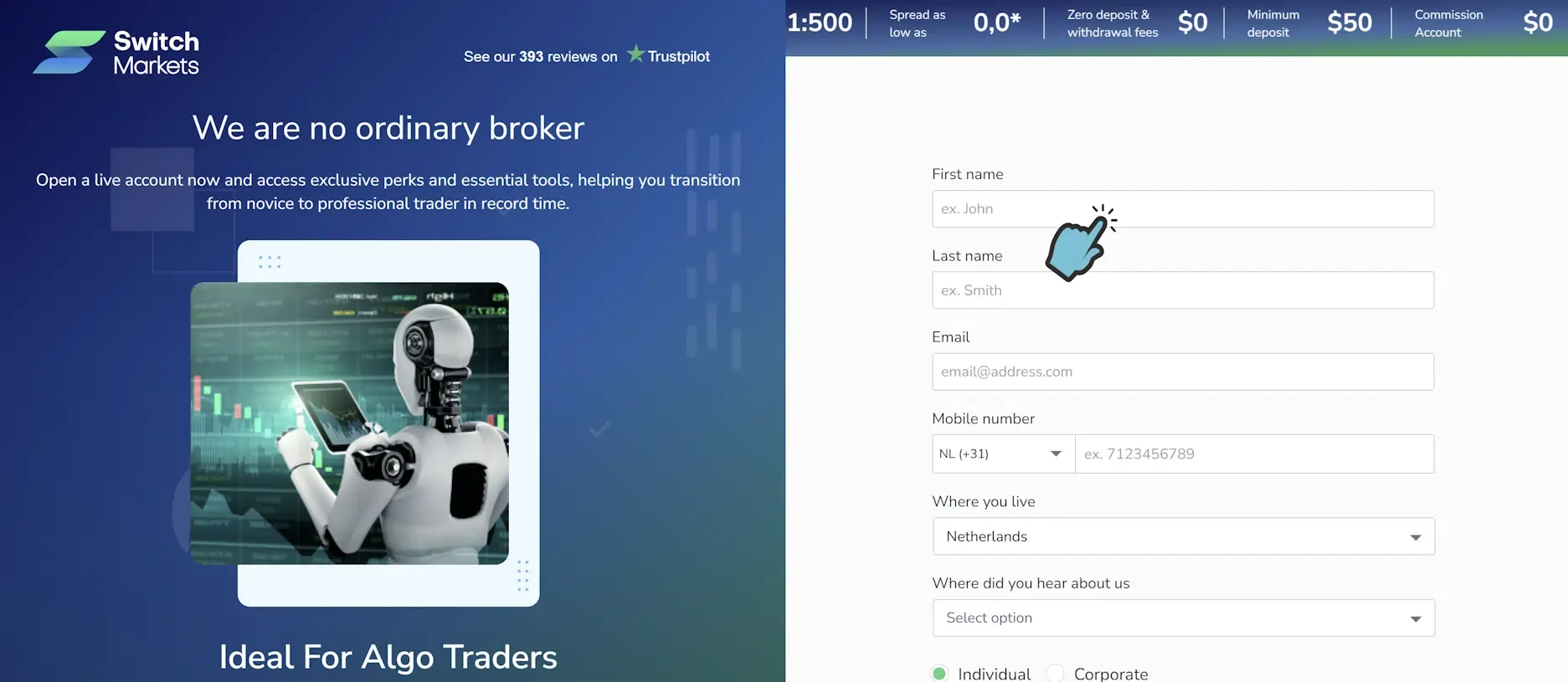 broker account creation